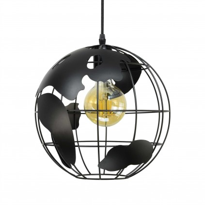Suspension en métal globe terrestre - MAP