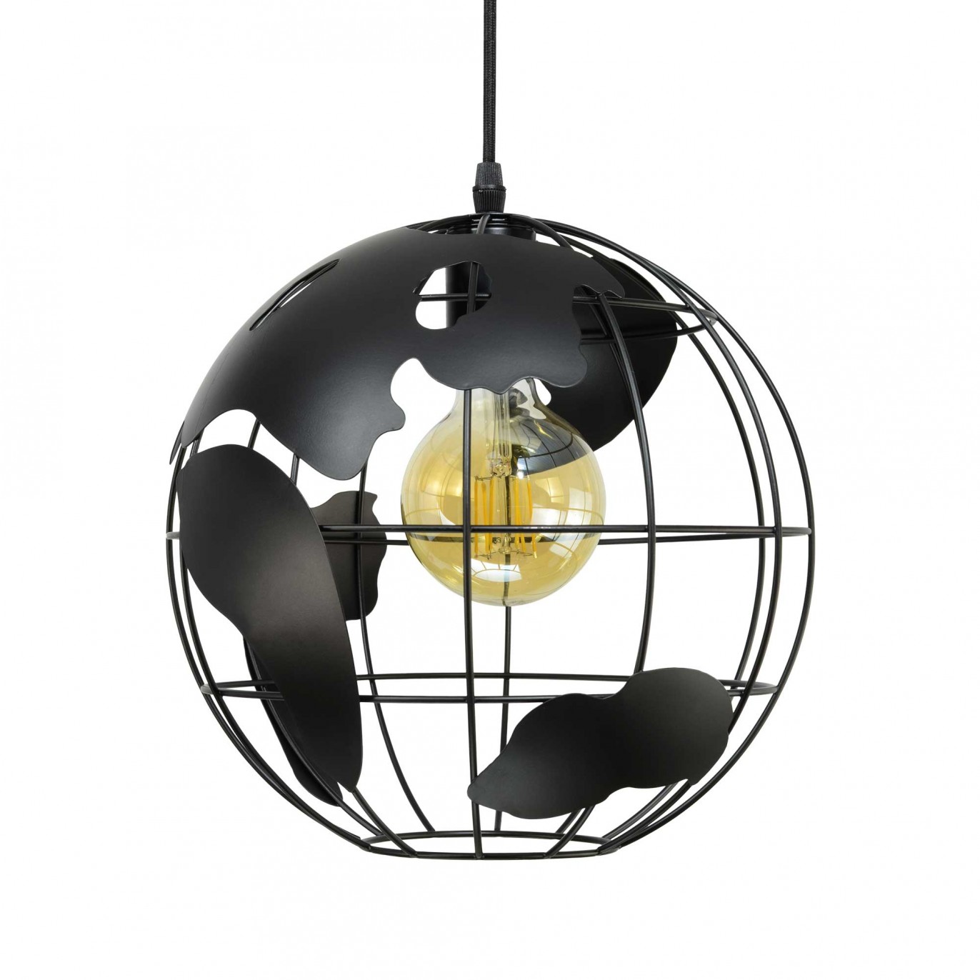 Suspension en métal globe terrestre - MAP