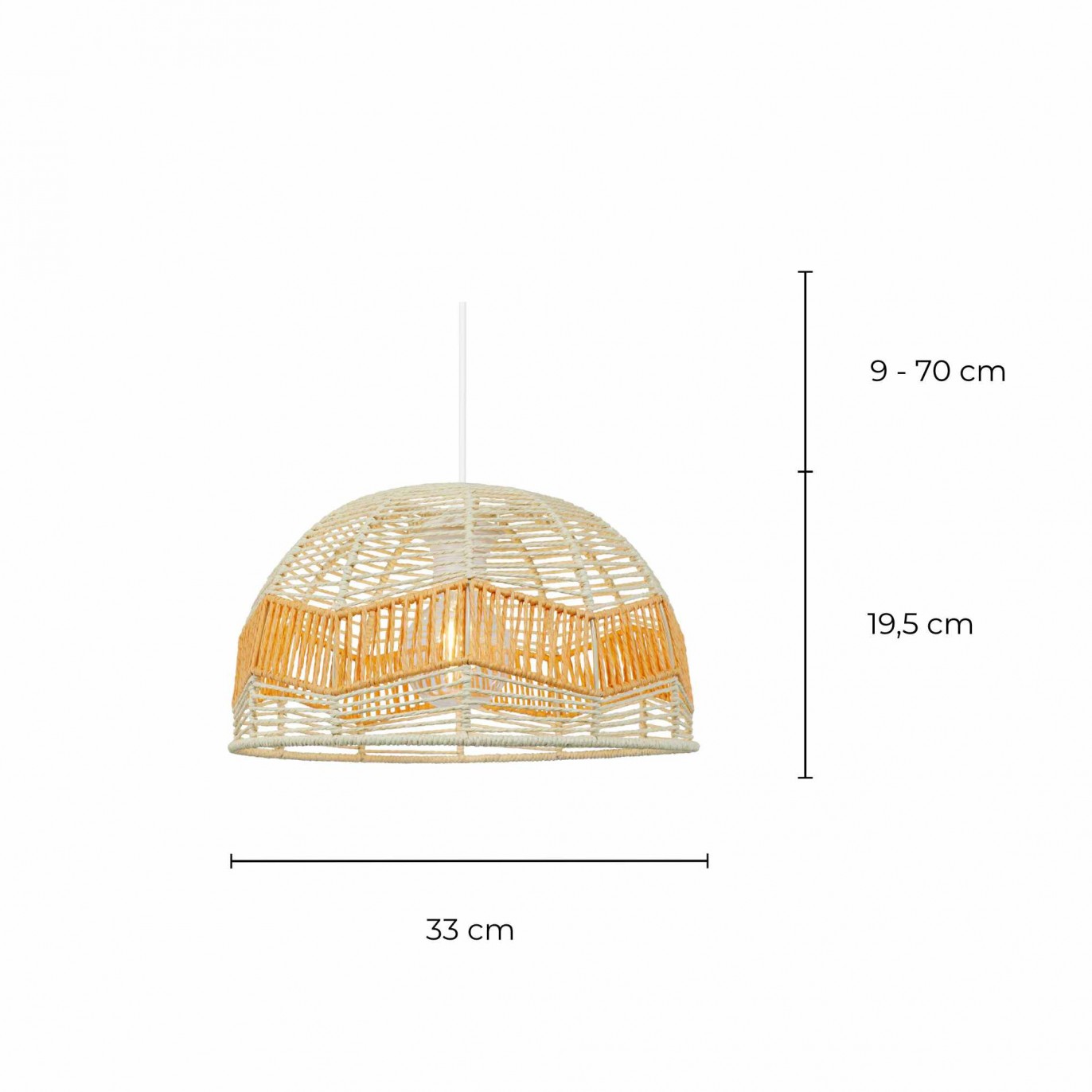 Suspension bicolore en corde - CARDIL