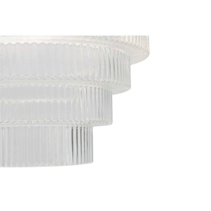 Suspension en verre strié transparent - CHALLE PM