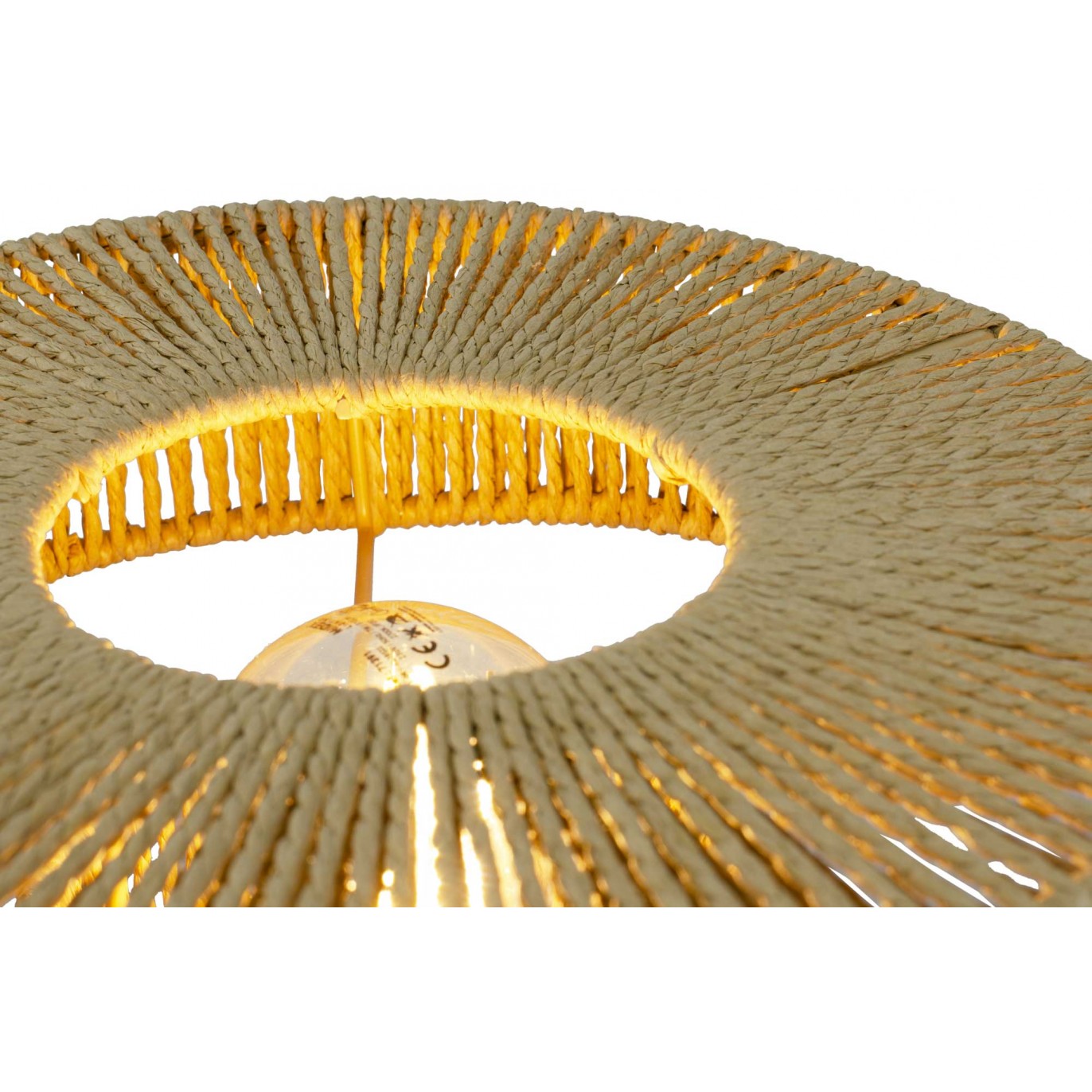 Lampe à poser en corde coloris naturel - TOZA