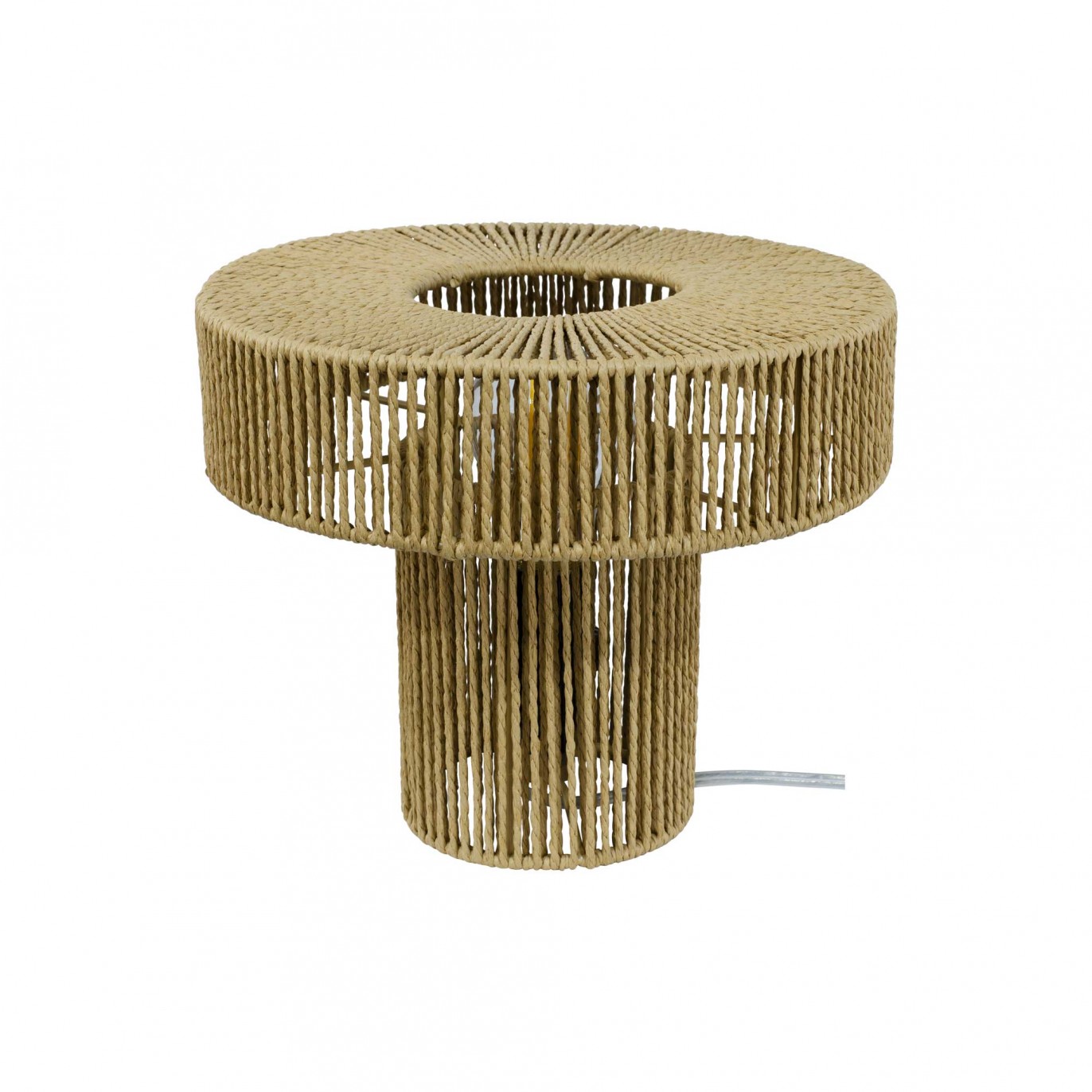 Lampe à poser en corde coloris naturel - TOZA