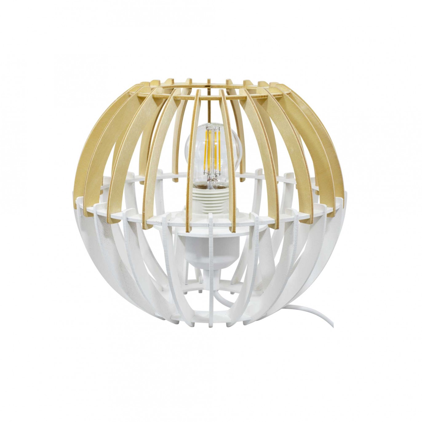 Lampe à poser en bois bicolore - COBLENCE