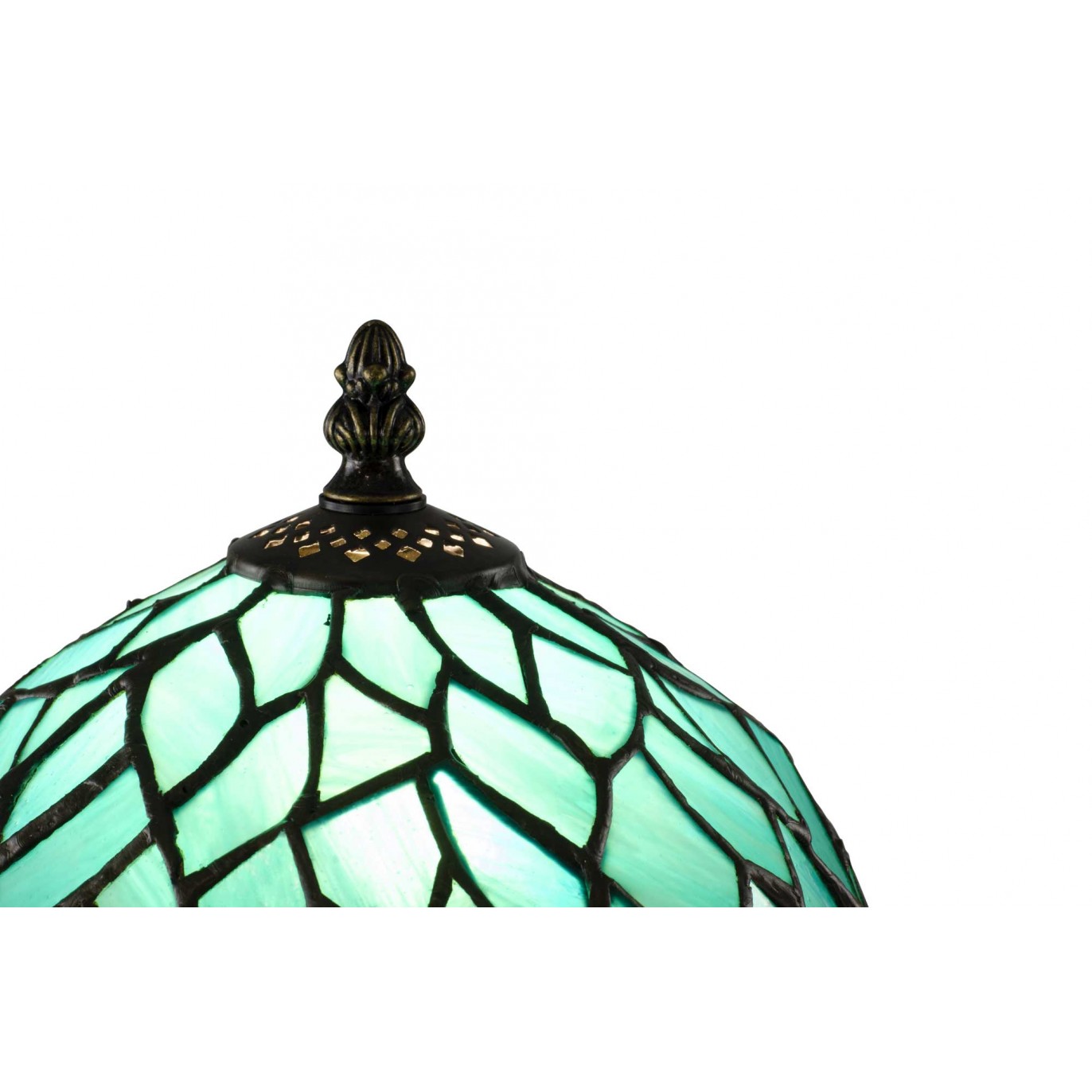 Lampe à poser en verre mosaïque pied en alliage de zinc - TIFFANY CAMILLE PM