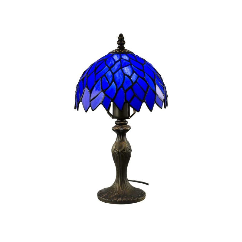 Lampe à poser en verre mosaïque pied en alliage de zinc - TIFFANY CAMILLE PM