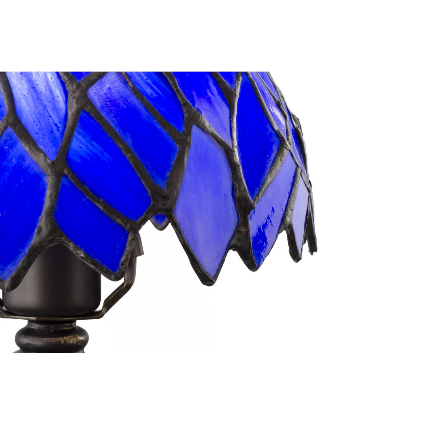 Lampe à poser en verre mosaïque pied en alliage de zinc - TIFFANY CAMILLE PM