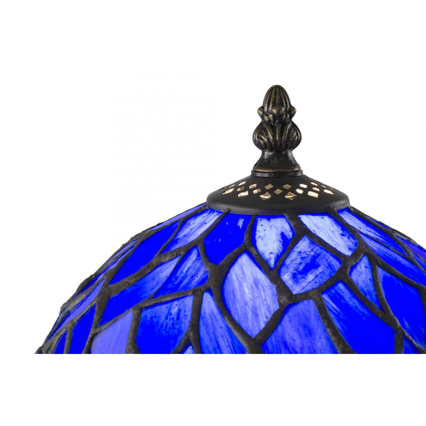 Lampe à poser en verre mosaïque pied en alliage de zinc - TIFFANY CAMILLE PM