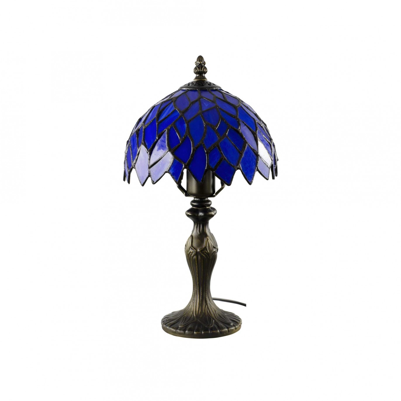 Lampe à poser en verre mosaïque pied en alliage de zinc - TIFFANY CAMILLE PM