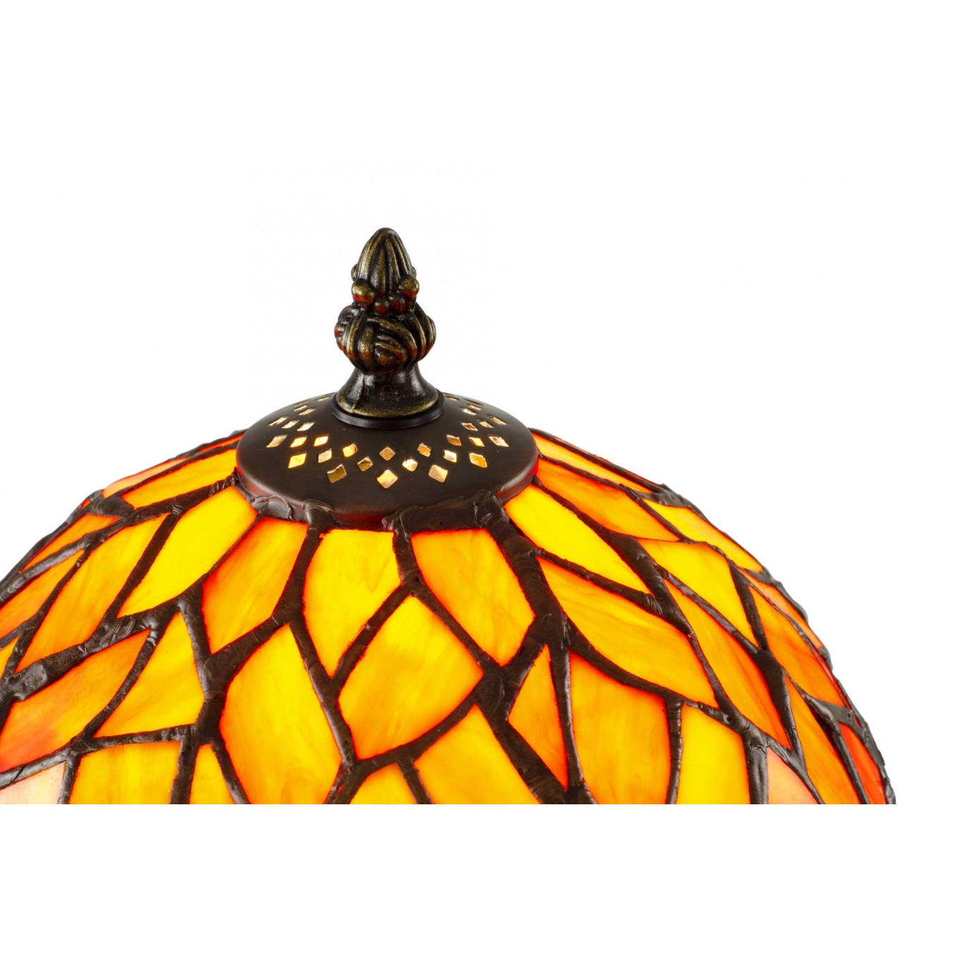 Lampe à poser en verre mosaïque pied en alliage de zinc - TIFFANY CAMILLE PM