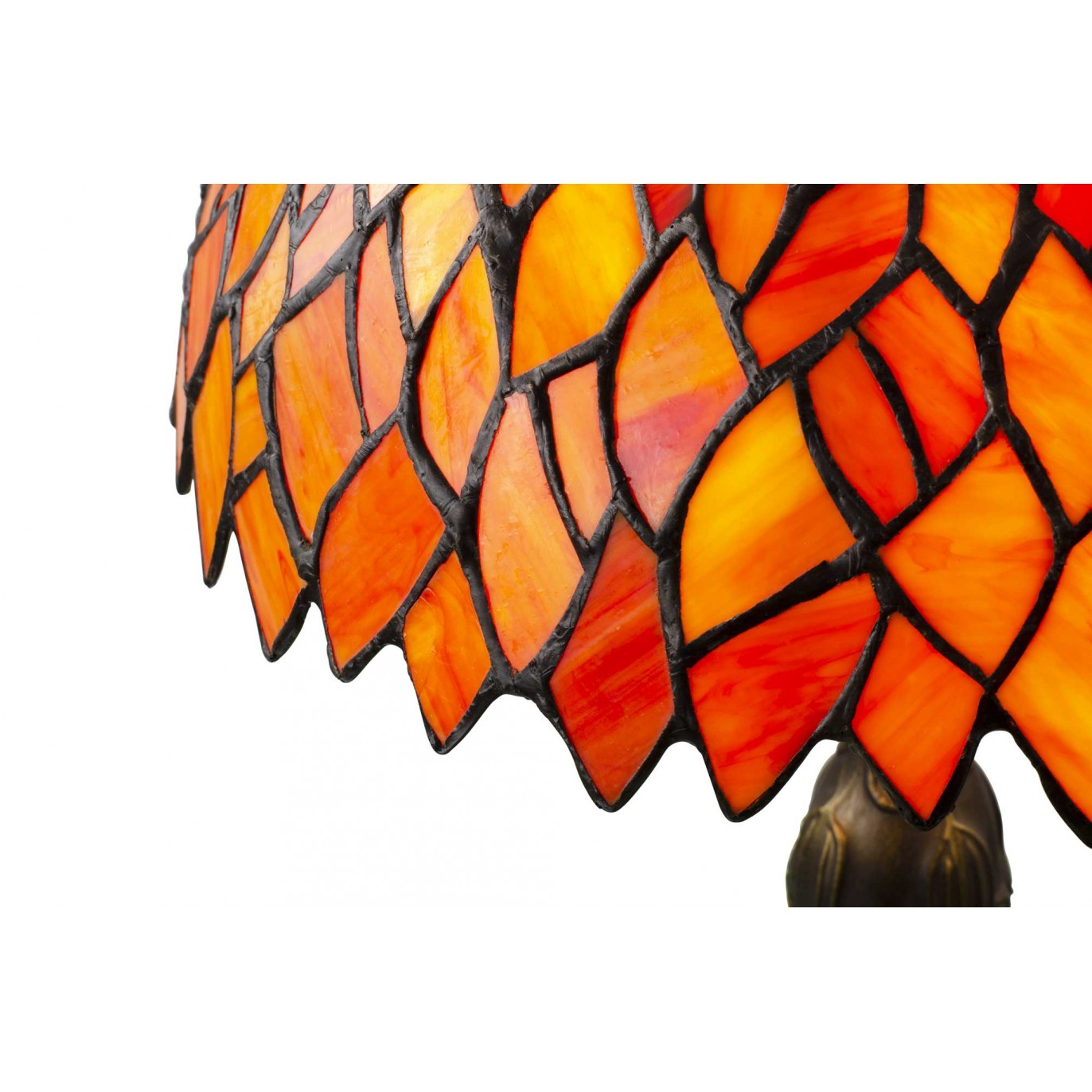 Lampe à poser en verre mosaïque pied en alliage de zinc - TIFFANY CAMILLE MM