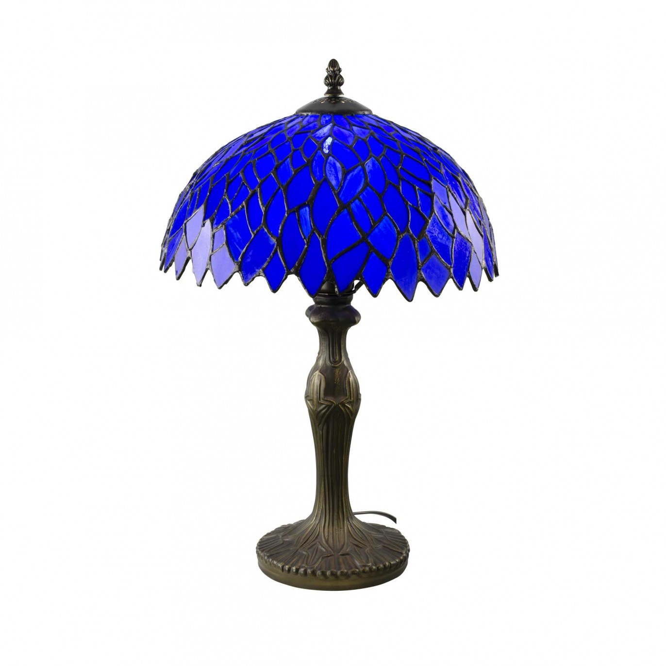 Lampe à poser en verre mosaïque pied en alliage de zinc - TIFFANY CAMILLE MM