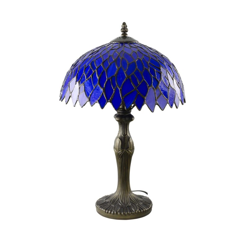 Lampe à poser en verre mosaïque pied en alliage de zinc - TIFFANY CAMILLE MM