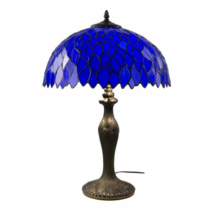 Lampe à poser en verre mosaïque pied en alliage de zinc - TIFFANY CAMILLE GM