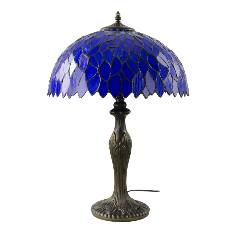 Lampe à poser en verre mosaïque pied en alliage de zinc - TIFFANY CAMILLE GM