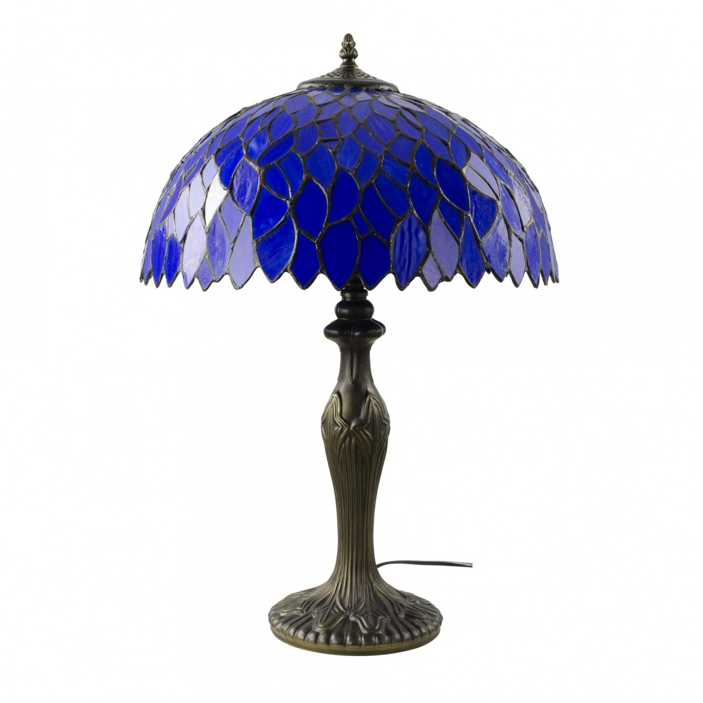 Lampe à poser en verre mosaïque pied en alliage de zinc - TIFFANY CAMILLE GM