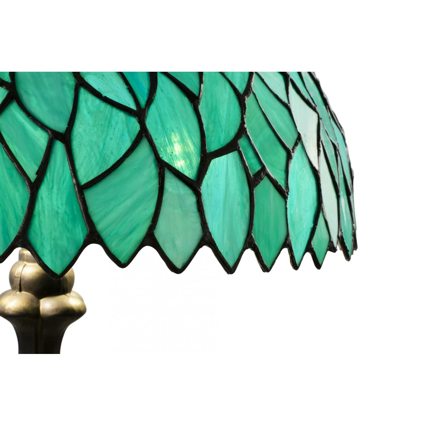 Lampe à poser en verre mosaïque pied en alliage de zinc - TIFFANY CAMILLE GM