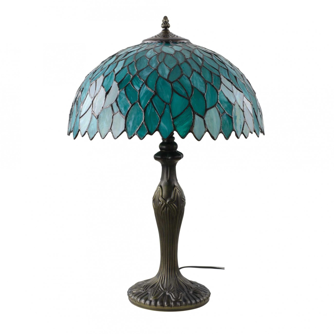 Lampe à poser en verre mosaïque pied en alliage de zinc - TIFFANY CAMILLE GM