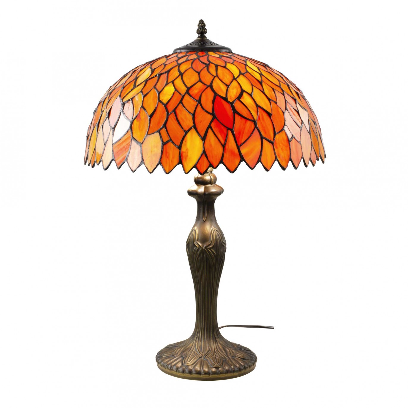 Lampe à poser en verre mosaïque pied en alliage de zinc - TIFFANY CAMILLE GM