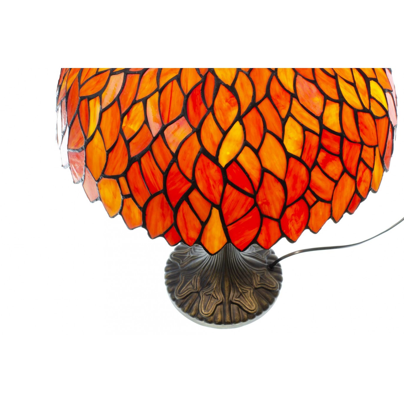 Lampe à poser en verre mosaïque pied en alliage de zinc - TIFFANY CAMILLE GM