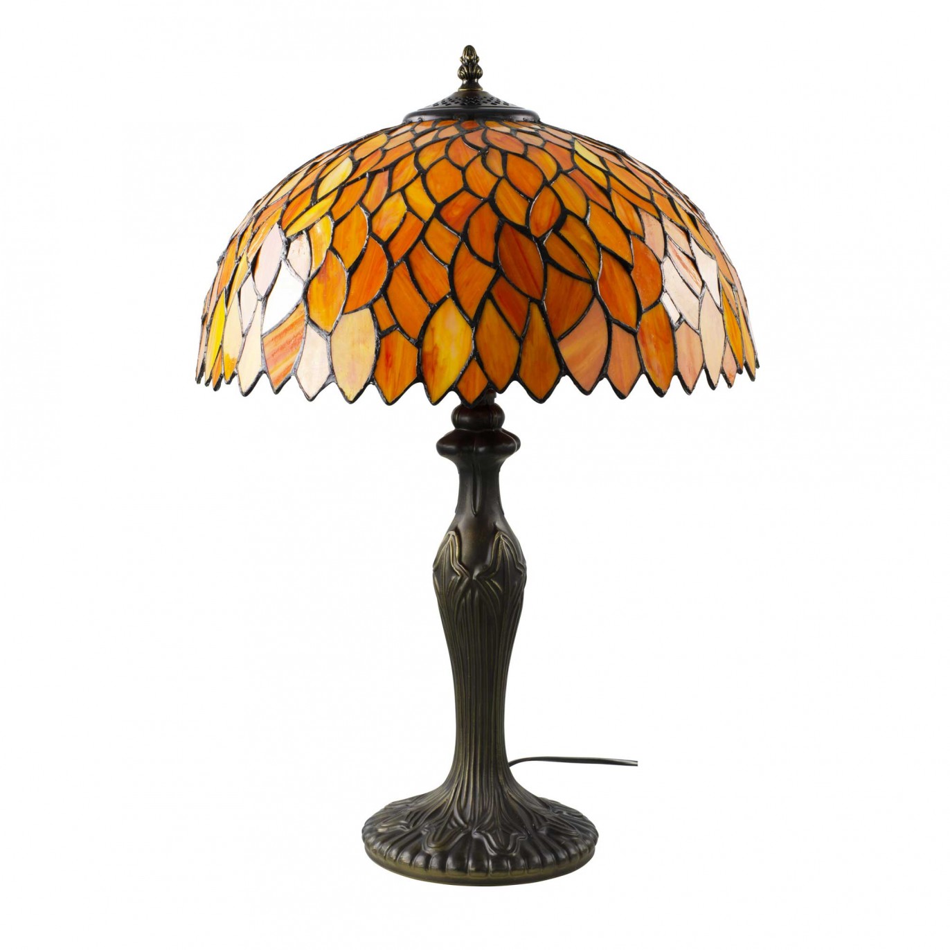 Lampe à poser en verre mosaïque pied en alliage de zinc - TIFFANY CAMILLE GM