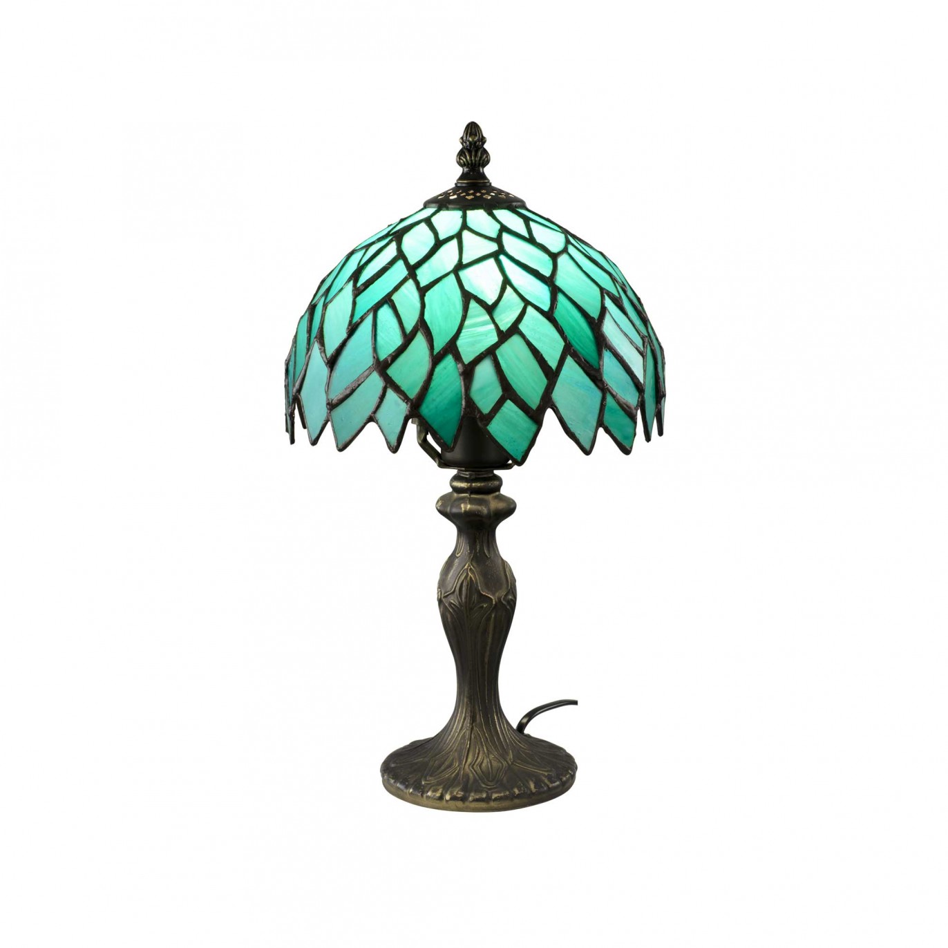 Lampe à poser en verre mosaïque pied en alliage de zinc - TIFFANY CAMILLE PM