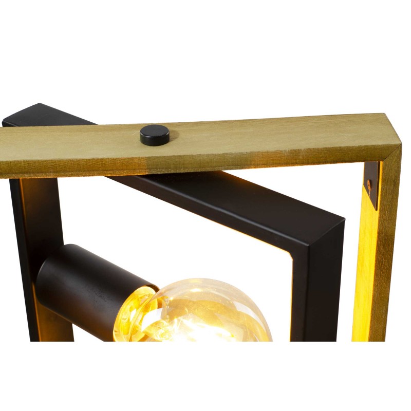 Lampadaire 5 lumières en bois et métal - ampoules offertes - WOOLI