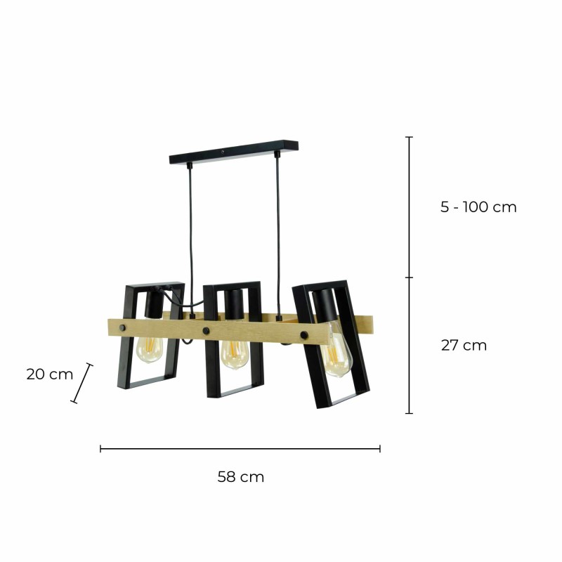 Suspension orientable en métal et bois - NOOLI