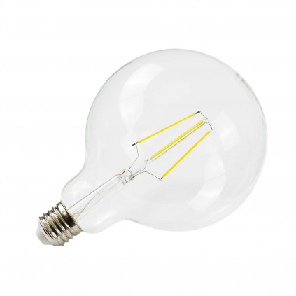 Ampoule LED Dimmable PRAIA - E27 – G125 - Intensité moyenne - Blanc neutre - 8W / 4000K / 1000lm - Verre transparent