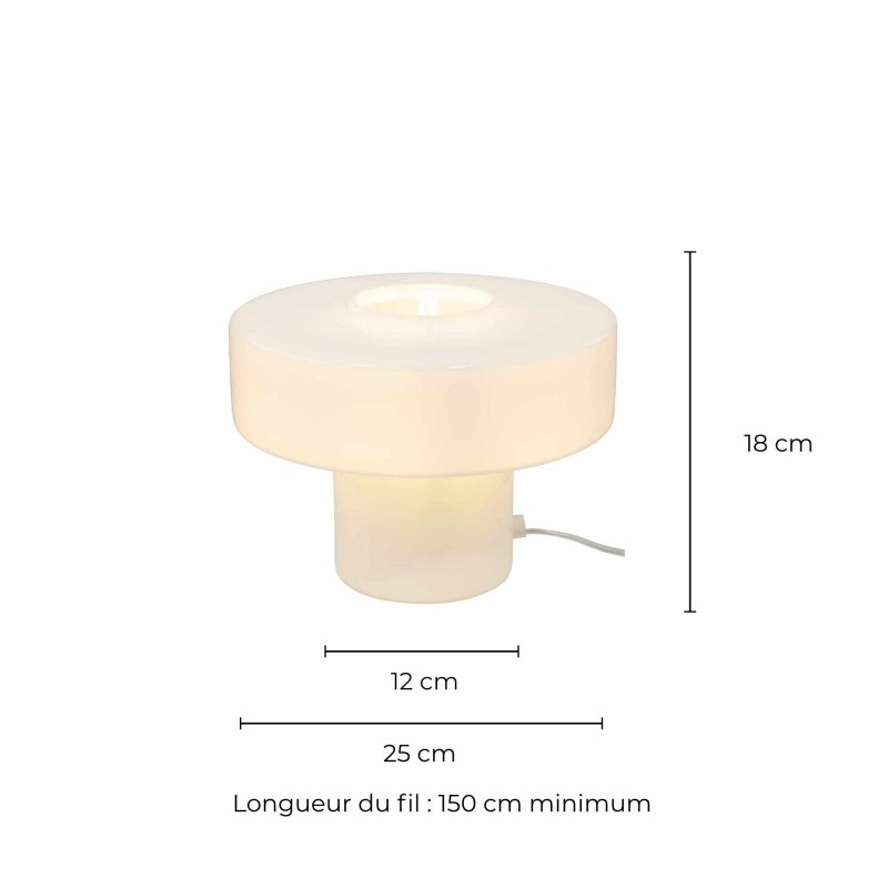 Lampe à poser en verre coloré style pop - FOZA