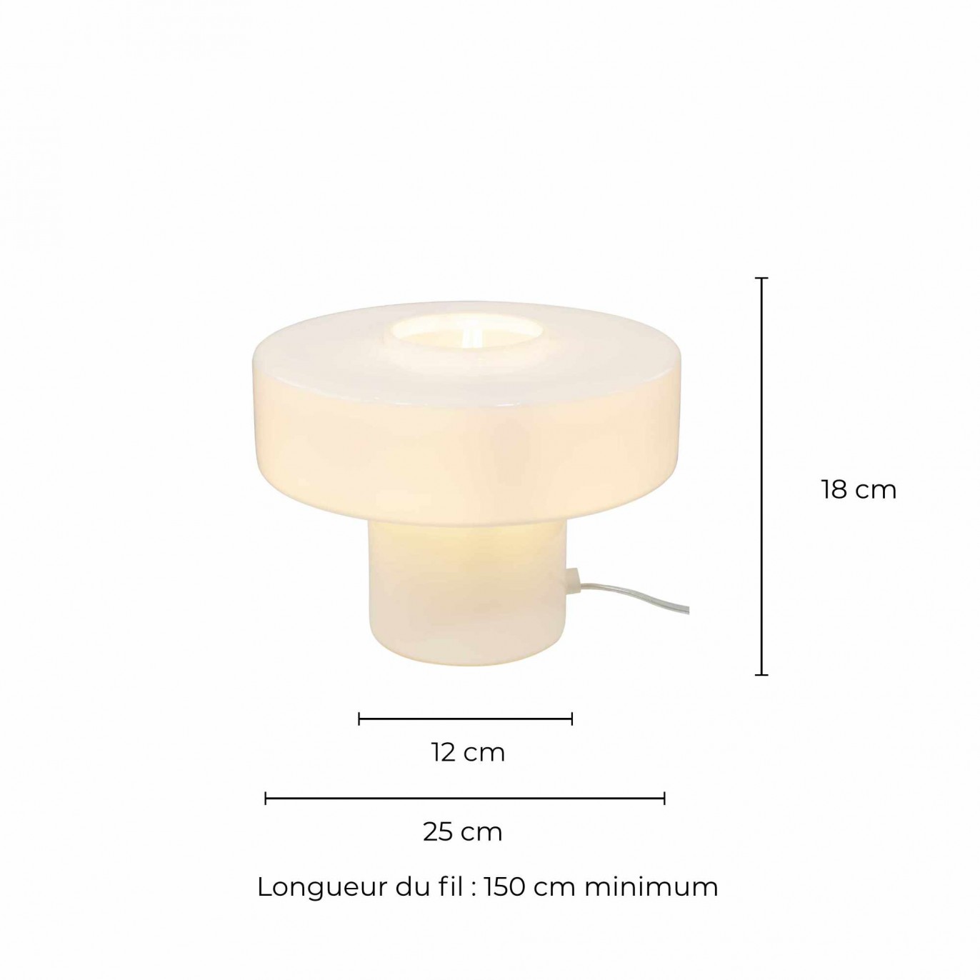 Lampe à poser en verre coloré style pop - FOZA