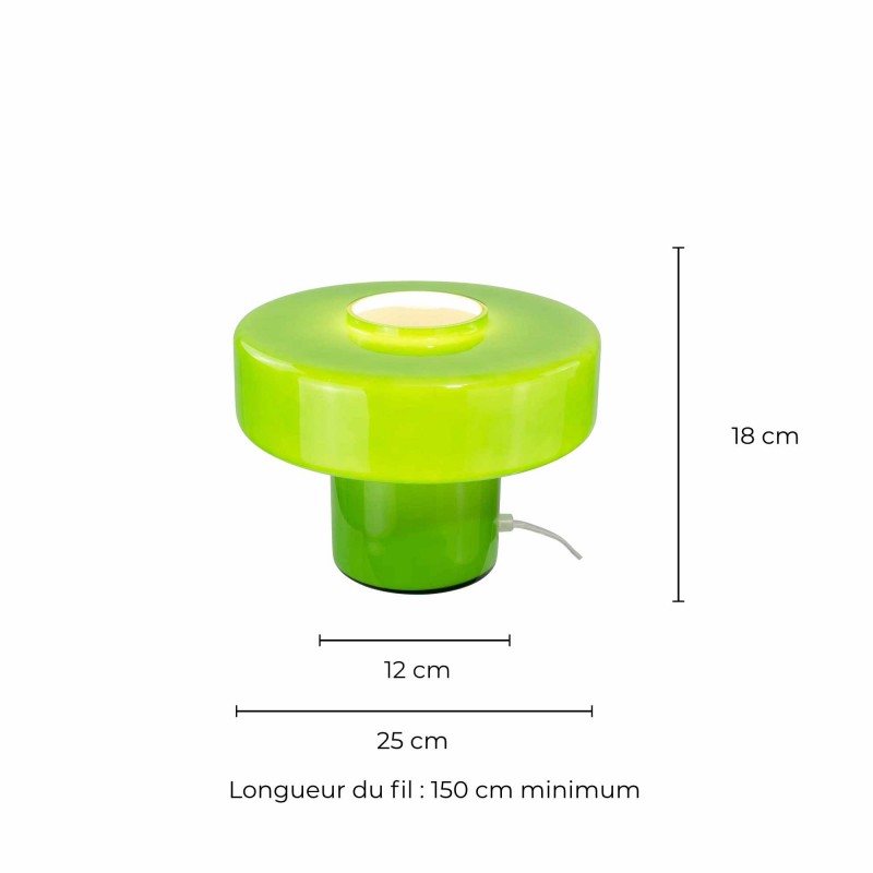 Lampe à poser en verre coloré style pop - FOZA