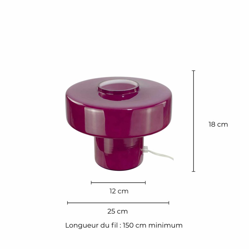 Lampe à poser en verre coloré style pop - FOZA