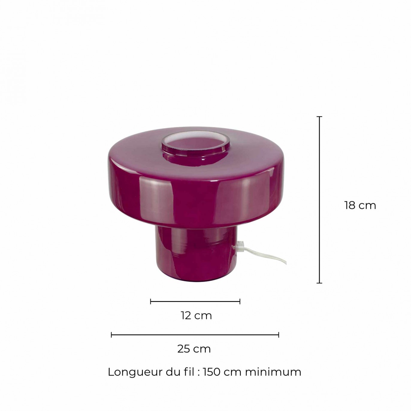 Lampe à poser en verre coloré style pop - FOZA