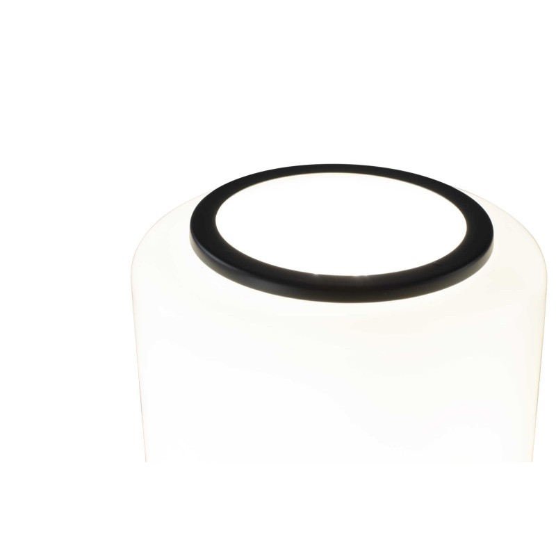 Lampe à poser en verre coloré et métal style rétro - TEORA
