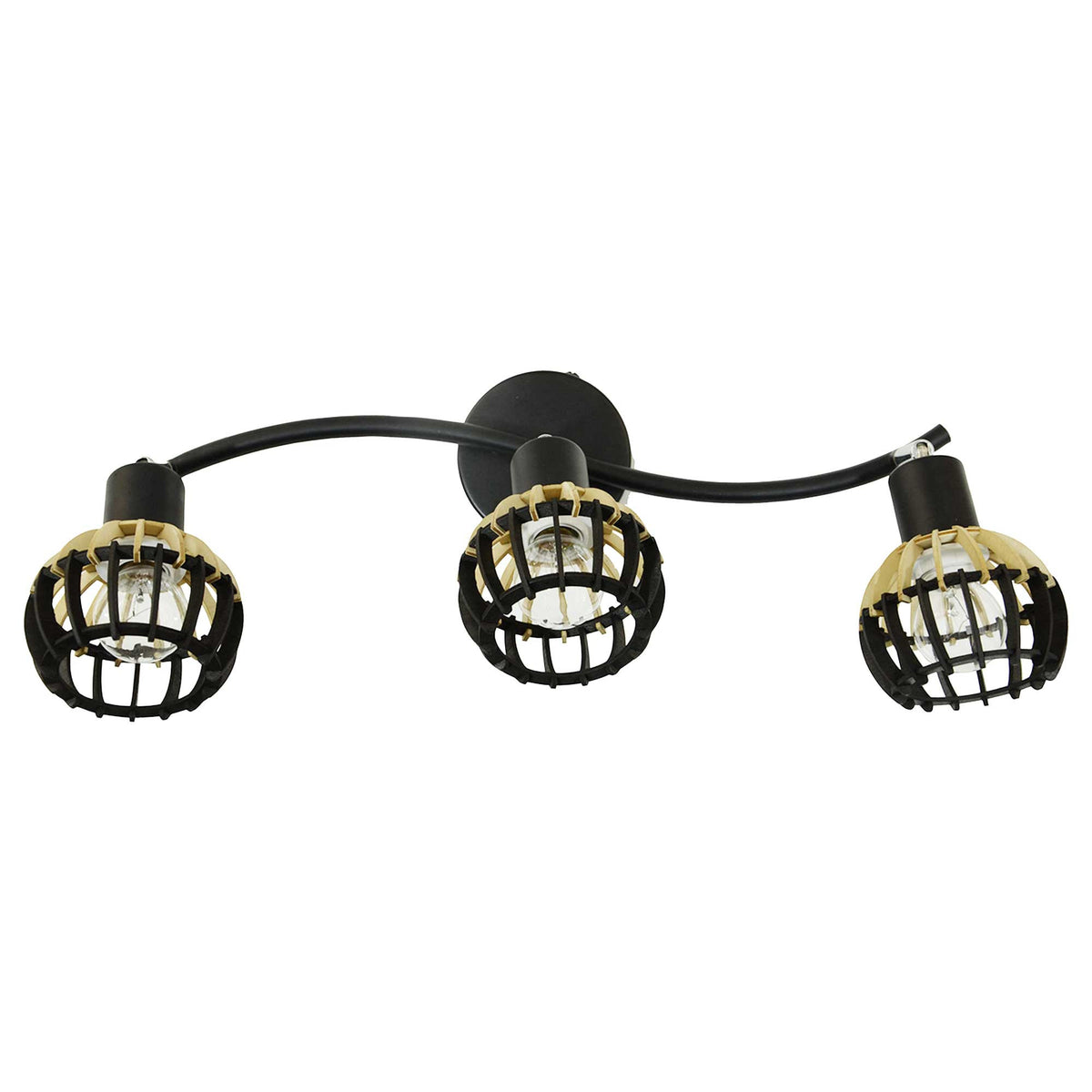 Applique murale en bois 3 lumières - COBLENCE - éteint - C-Création Luminaires