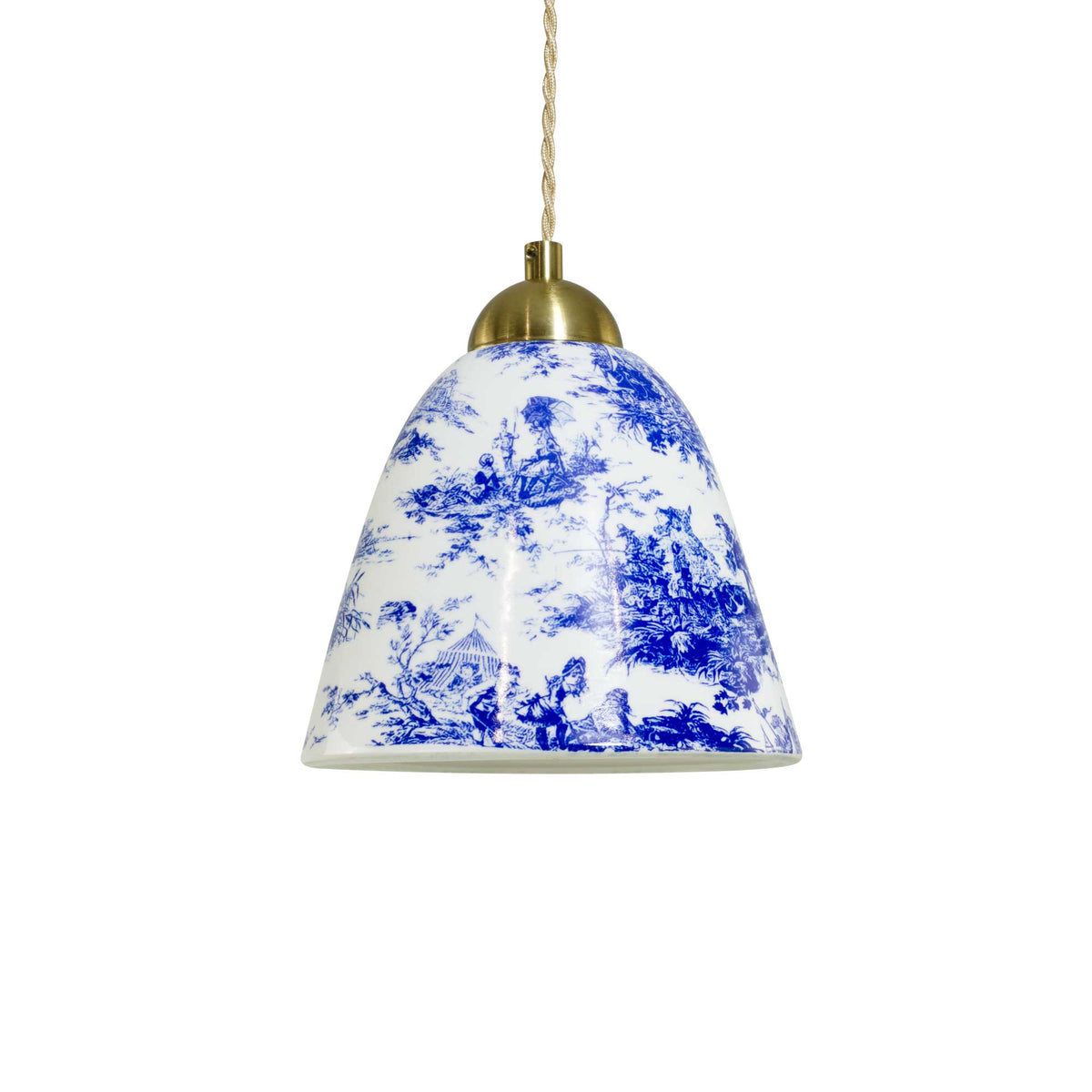 Suspension en céramique et métal - JOSAS, Bleu - vue d'ensemble