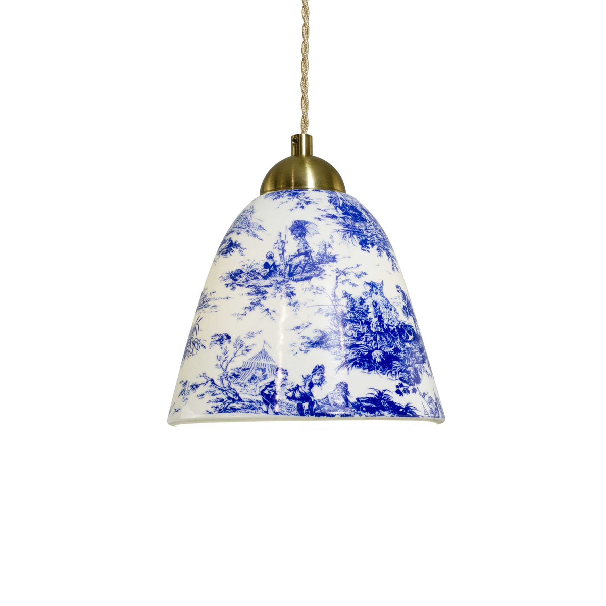 Suspension en céramique et métal - JOSAS, Bleu - vue d'ensemble