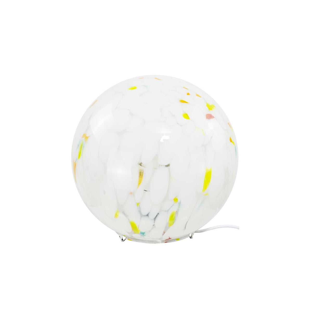 Lampe à poser en verre et métal - POLKO PM, Multicolore, vue éteinte