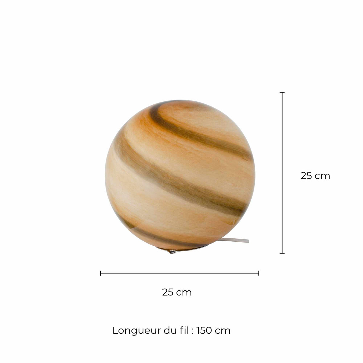 ASTROLIS GM table lamp - Beige - product dimension drawing