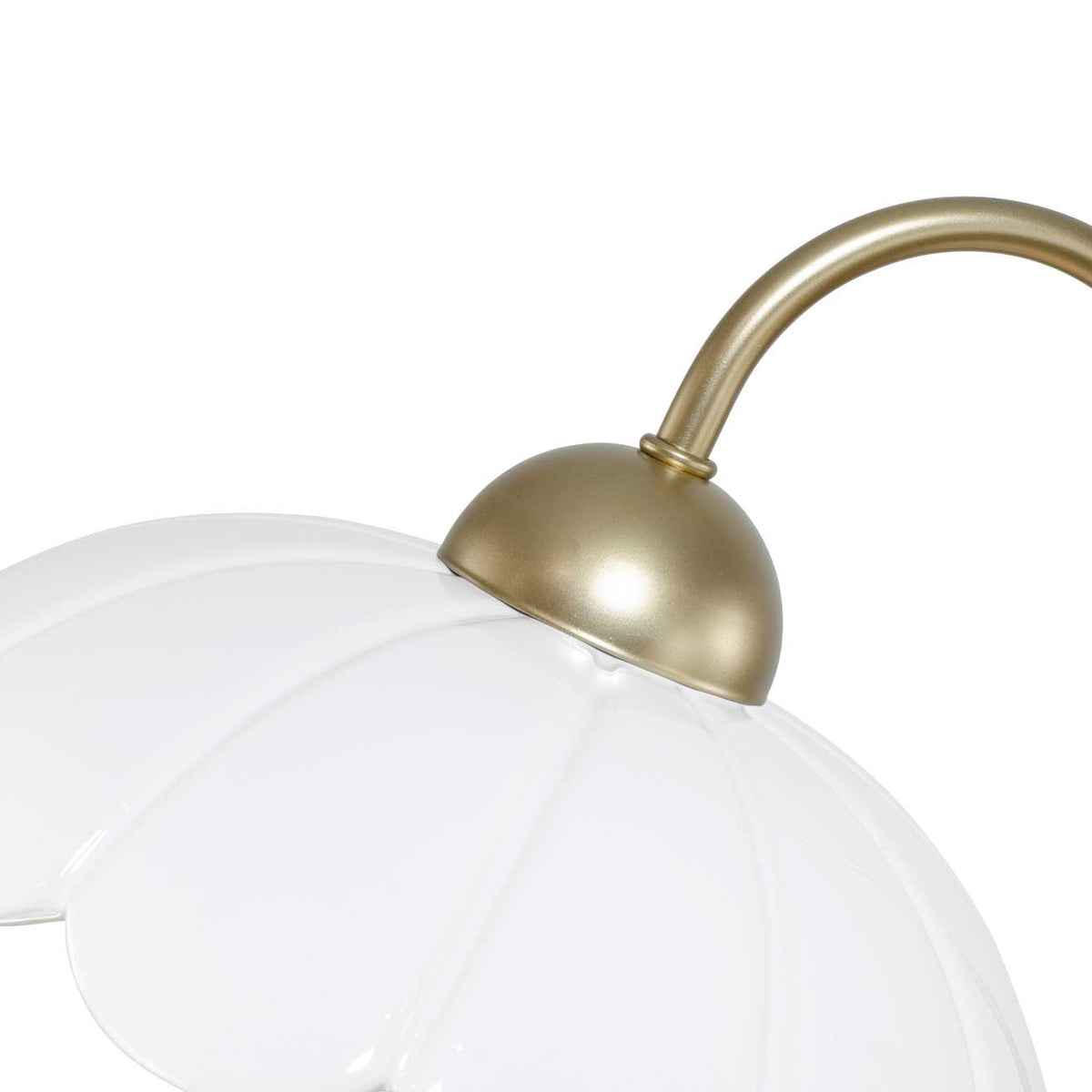 Lampes à Poser - CLARIS - Blanc - détail du haut de l'abat-jour et de sa fixation