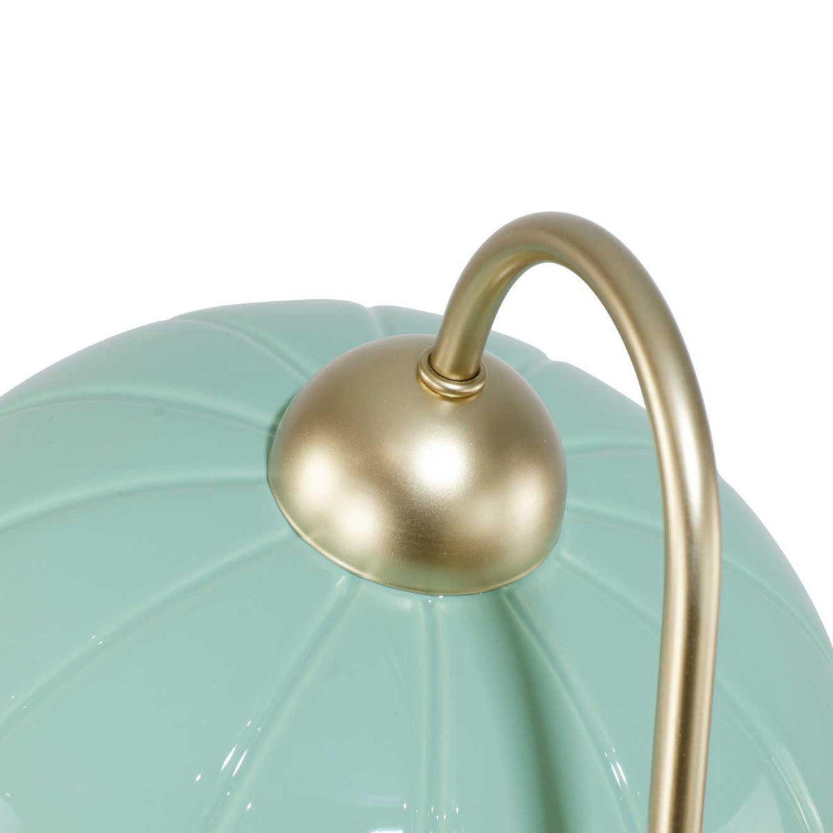 Lampes à Poser - CLARIS - Vert - détail du haut de l'abat-jour et de sa fixation