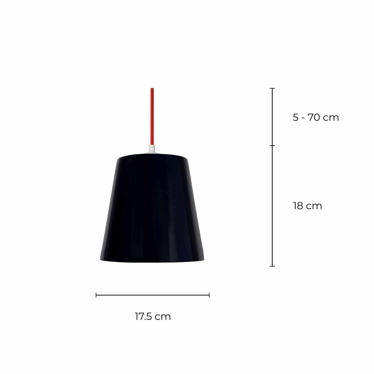 VITRE pendant light - product dimension drawing
