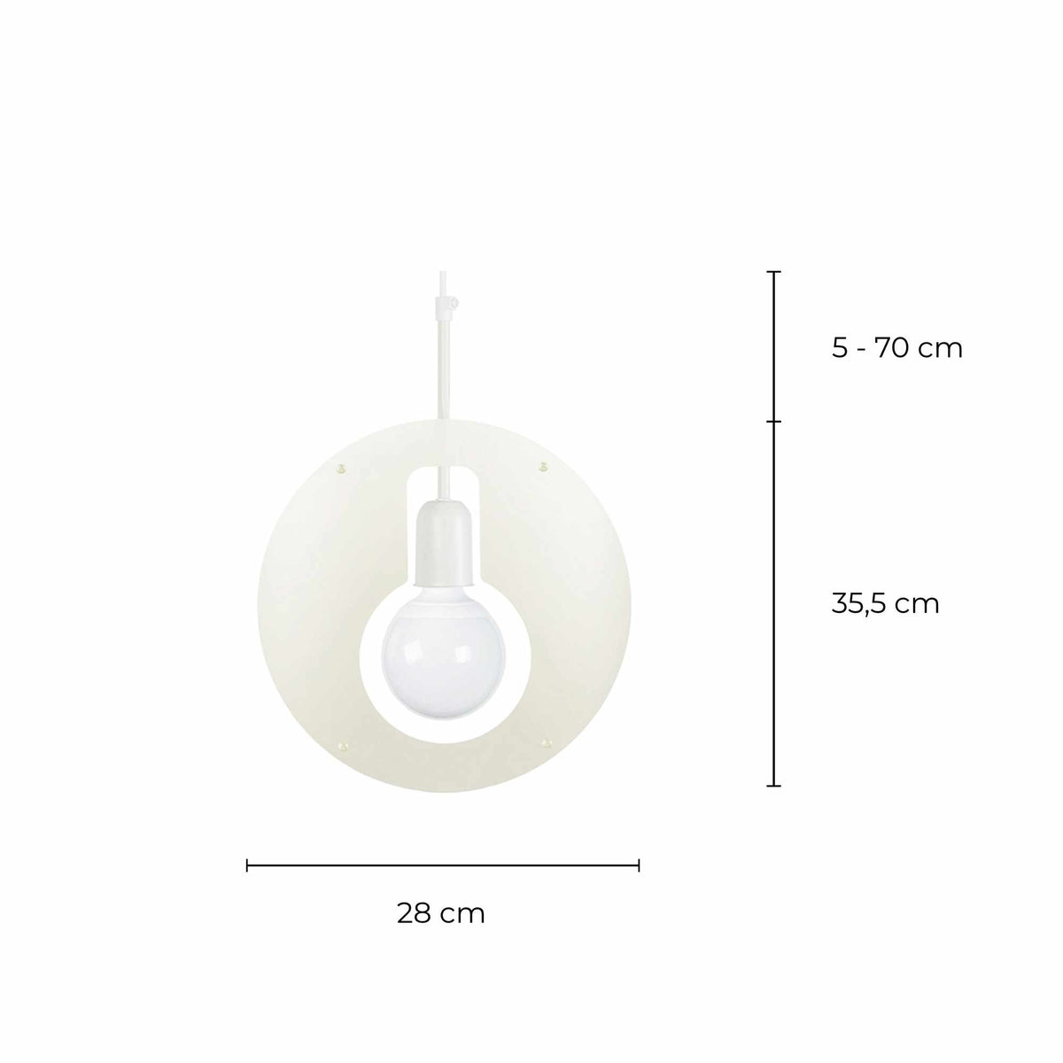 MOSS pendant light - product dimension drawing