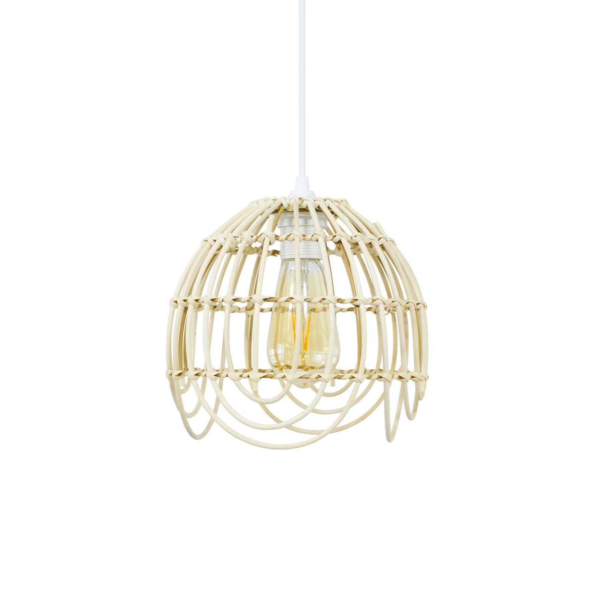 Suspension en rotin - PALMITE PM - éteint - C-Création Luminaires