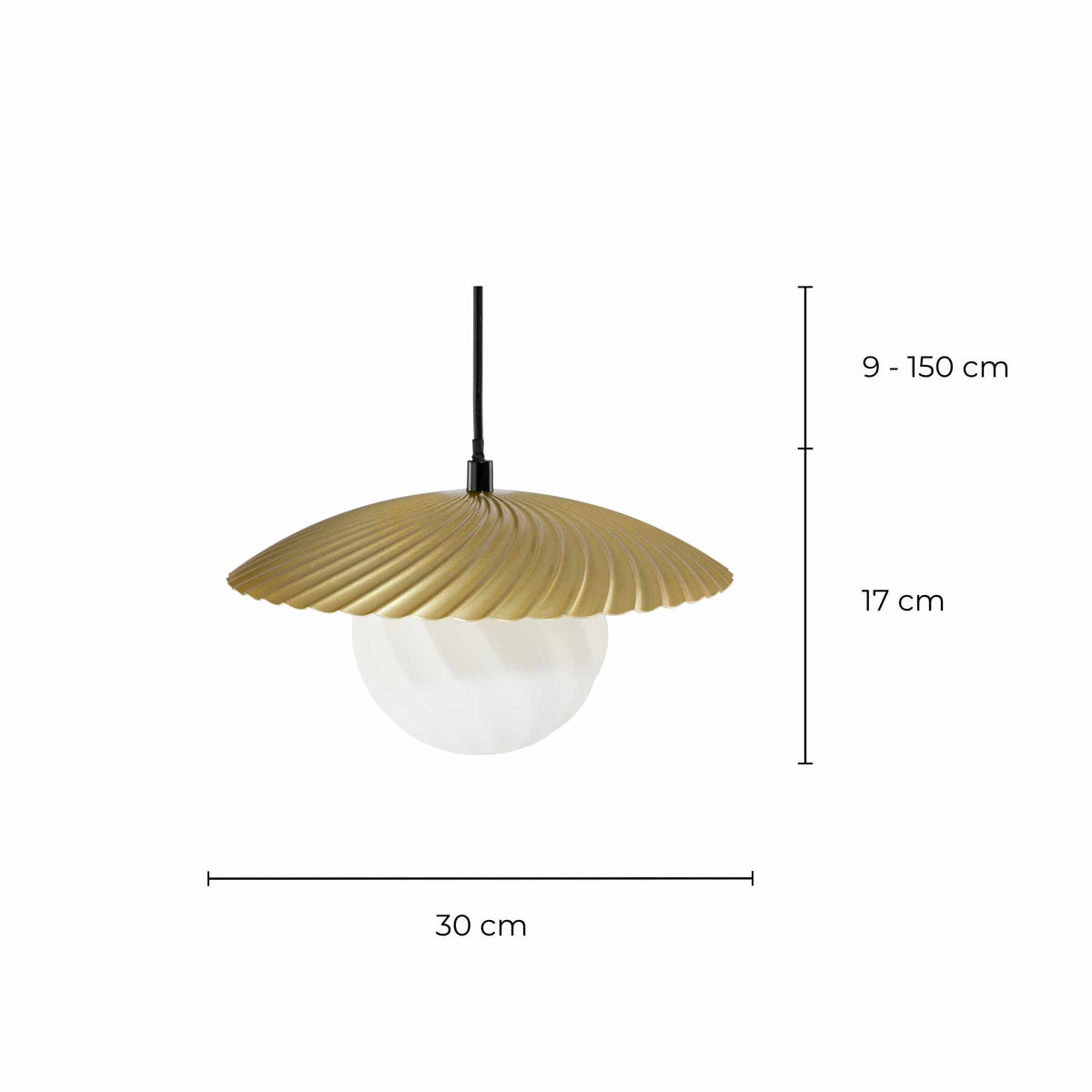 MARIVA pendant light - product dimension drawing